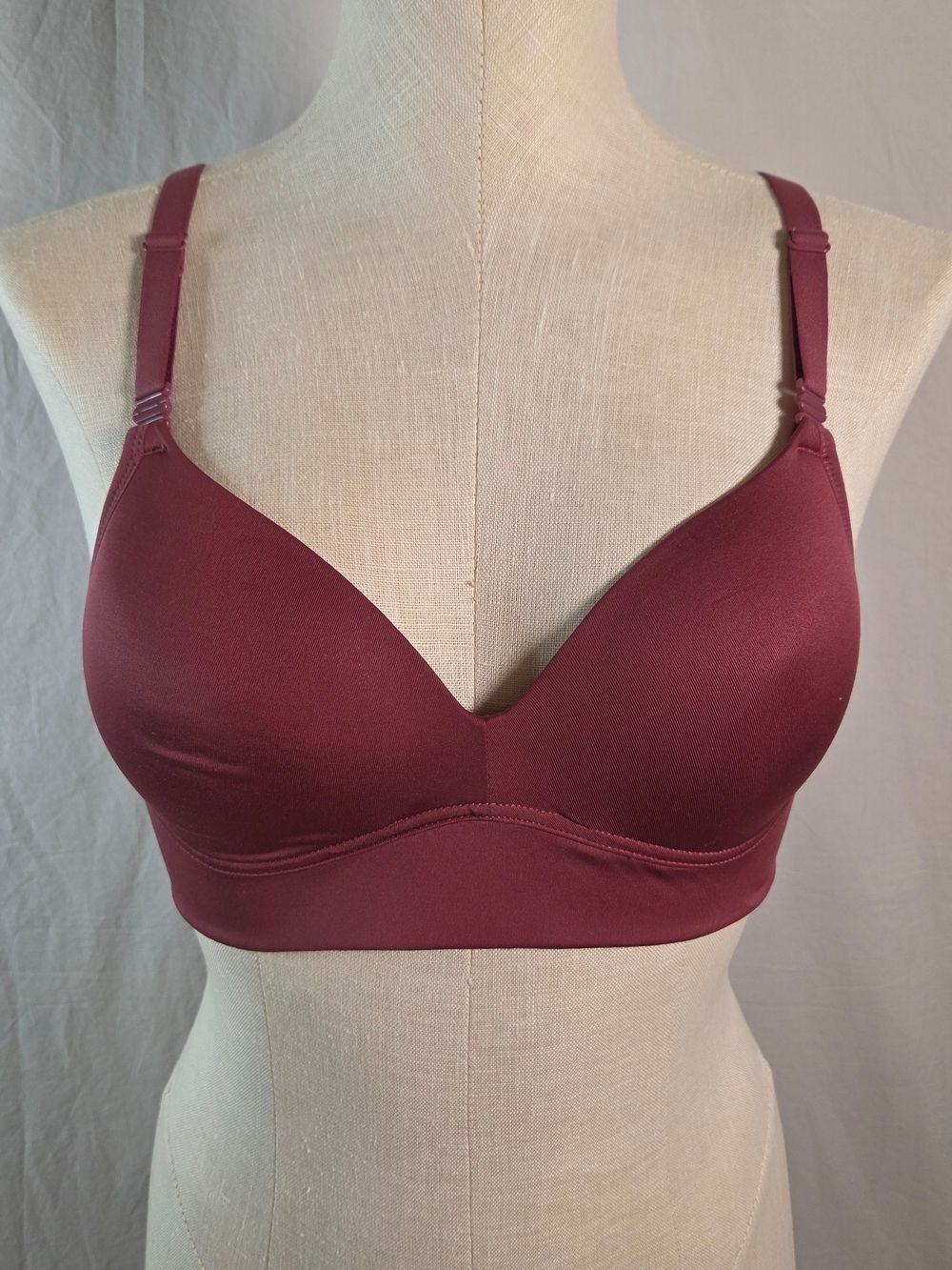Simply Perfect by Warner's Women's Longline Convertible Wirefree Bra Berry 34B